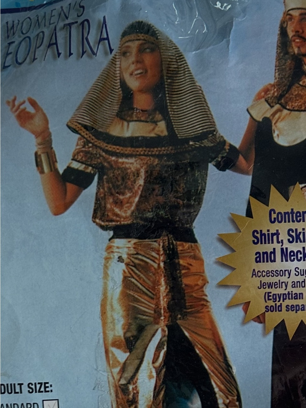 Women's Cleopatra Egyptian Retro Costume in Gold and Black